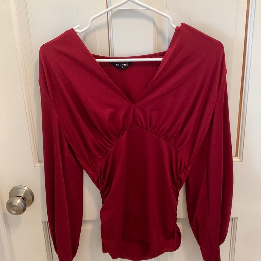Chicme burgundy top size s